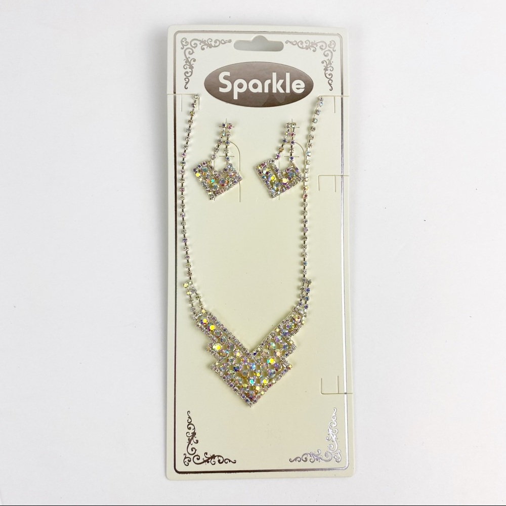 💕Formal, Bridesmaid, Wedding & Bridal Jewelry earrings/necklace with extender